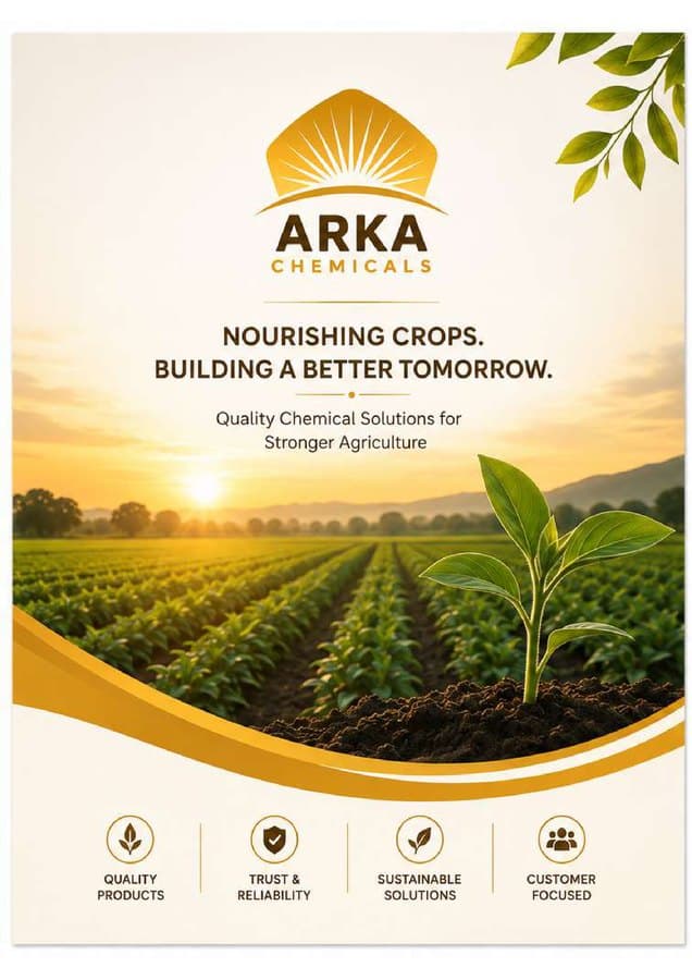 Front cover of the Arka Chemicals product brochure